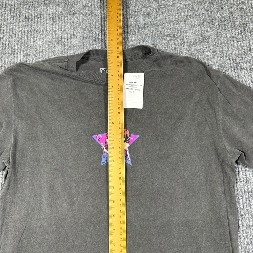 Open 925 Streaming Of You Graphic Tee Mens Small Black Overdye NWOT Streetwear - Picture 3 of 6